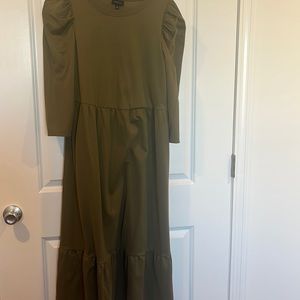 Women's Raglan Long Sleeve High Low Dress - Who What Wear™ Green S